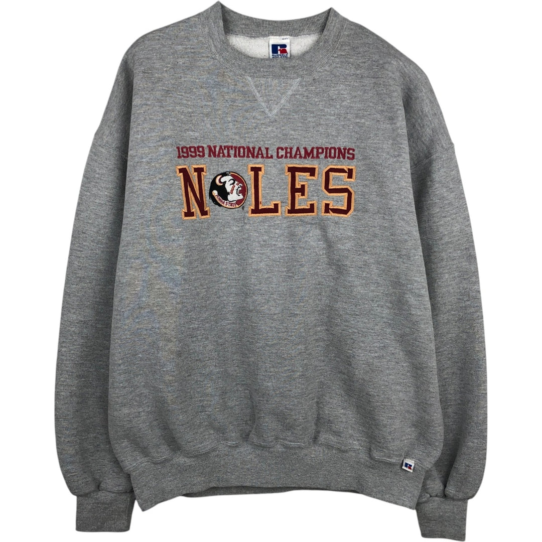 90'S Russell College Sweatshirt, Men's XL Size Vintage polyester gray type Vintage Second Hand