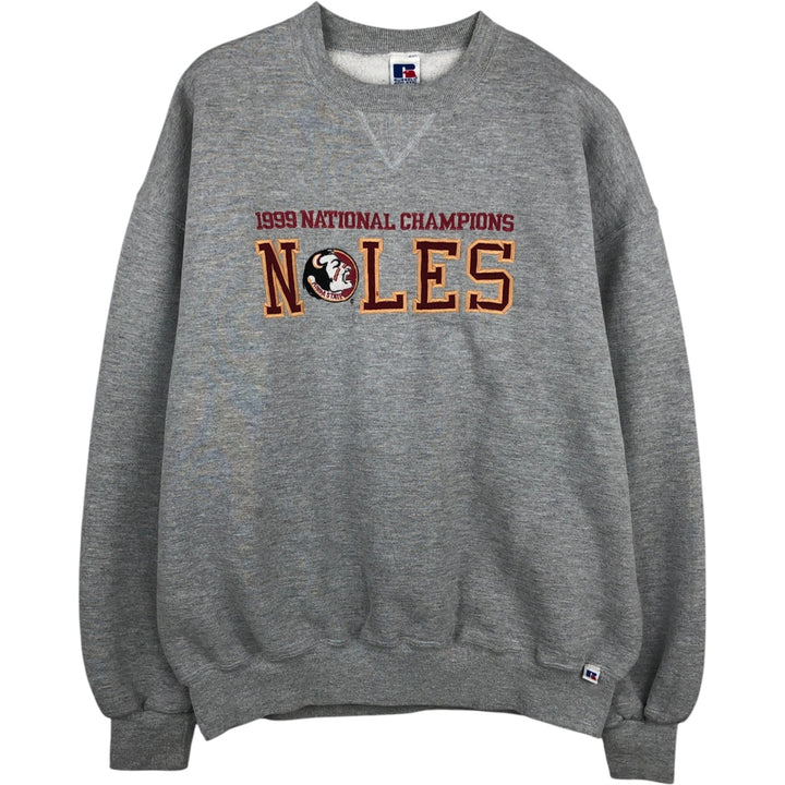 90'S Russell College Sweatshirt, Men's XL Size Vintage polyester gray type Vintage Second Hand