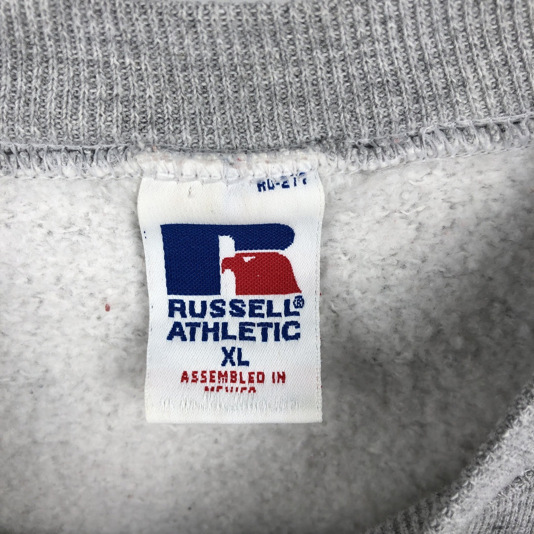 90'S Russell College Sweatshirt, Men's XL Size Vintage polyester gray type Vintage Second Hand