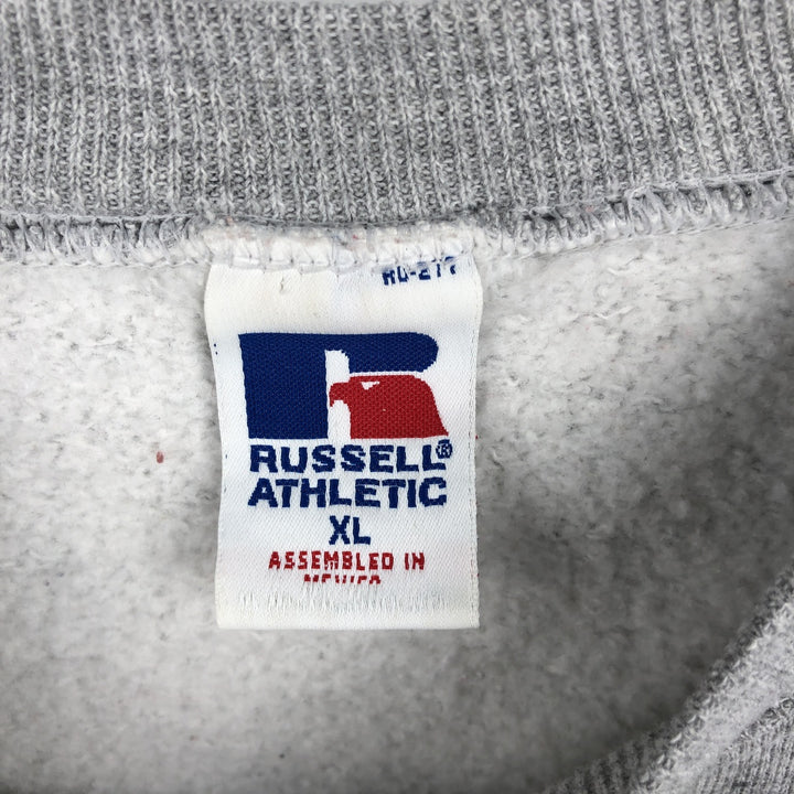 90'S Russell College Sweatshirt, Men's XL Size Vintage polyester gray type Vintage Second Hand