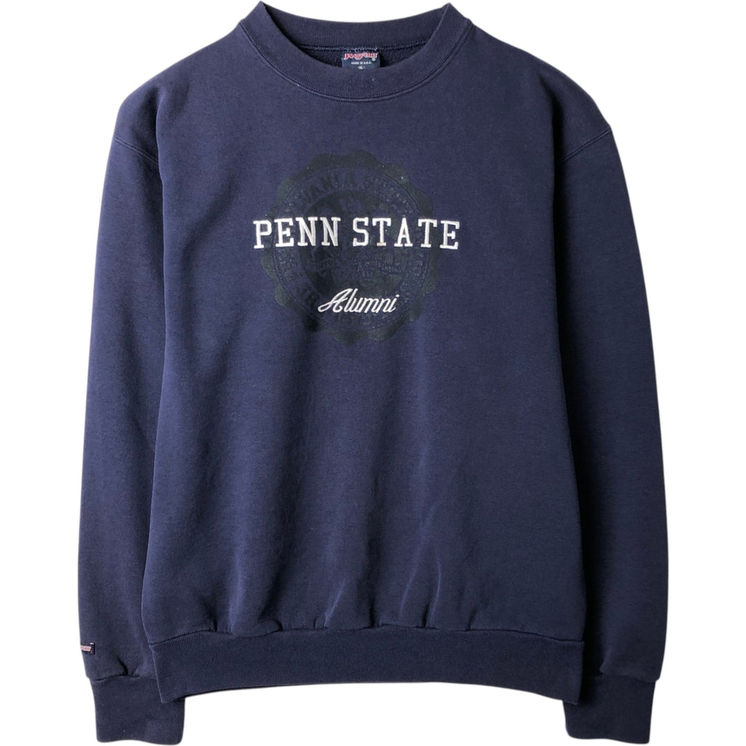 90'S Jansport College Sweatshirt, Made in USA, Men's XL, Vintage polyester navy blue type Vintage Second Hand