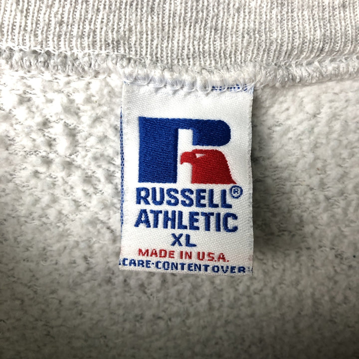 Vintage 90'S Russell ATHLETIC college sweatshirt, made in the USA, size XL, men's cotton gray type Vintage Second Hand