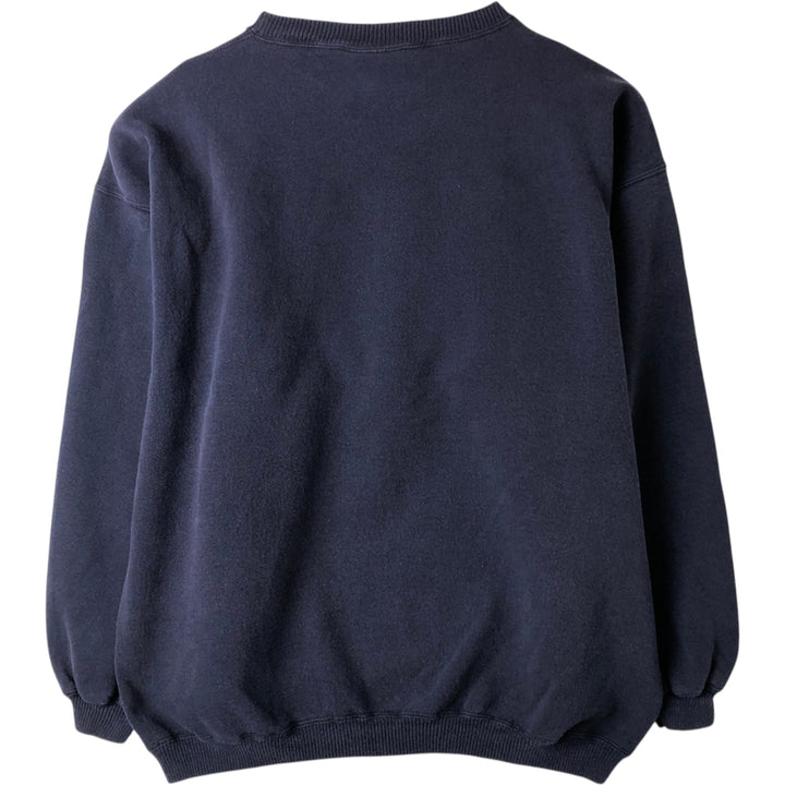 CAMPUS OUTPOST MICHIGAN University of Michigan College Sweatshirt, Made in USA, Men's XL equivalent. cotton navy blue type Vintage Second Hand