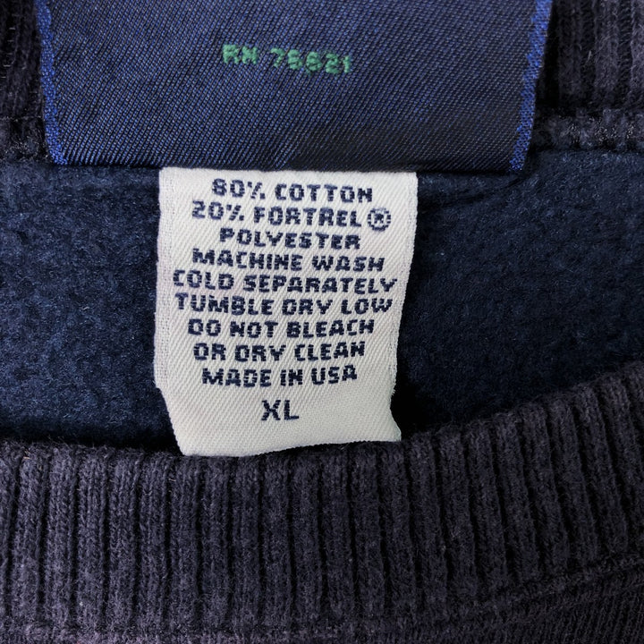 CAMPUS OUTPOST MICHIGAN University of Michigan College Sweatshirt, Made in USA, Men's XL equivalent. cotton navy blue type Vintage Second Hand