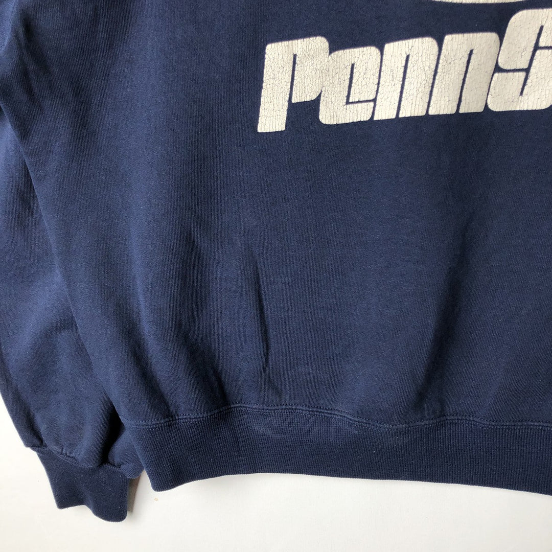 90'S Russell Athletic Logo Patch Sweatshirt, Made in USA, Men's XXL (approx.) Vintage cotton navy blue type Vintage Second Hand