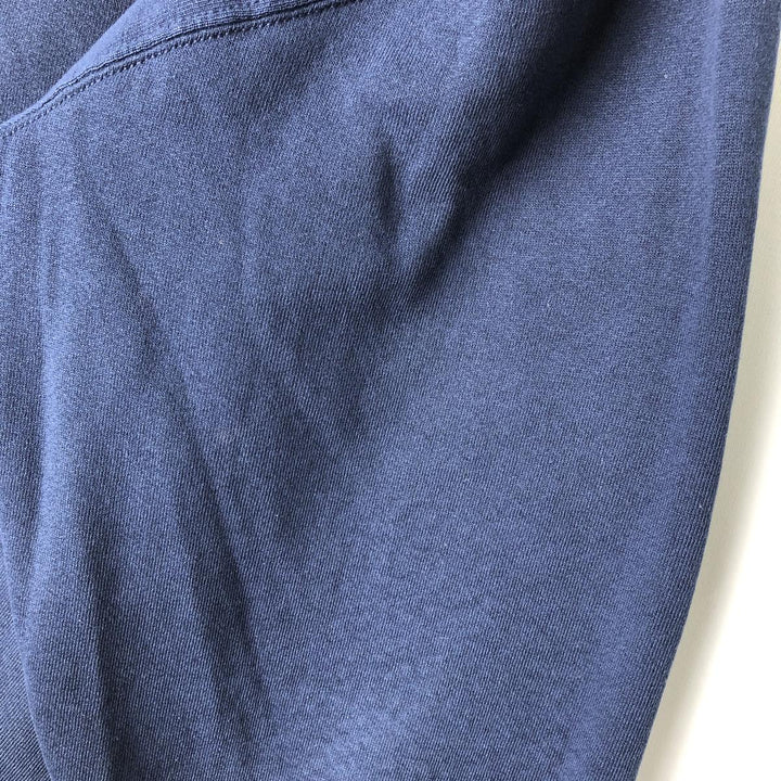 90'S Russell Athletic Logo Patch Sweatshirt, Made in USA, Men's XXL (approx.) Vintage cotton navy blue type Vintage Second Hand