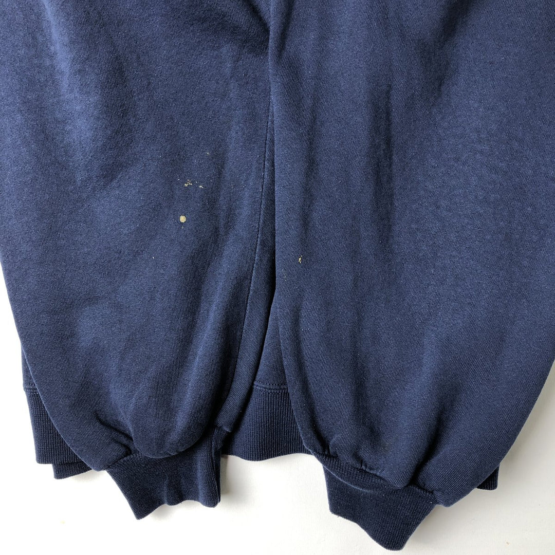 90'S Russell Athletic Logo Patch Sweatshirt, Made in USA, Men's XXL (approx.) Vintage cotton navy blue type Vintage Second Hand