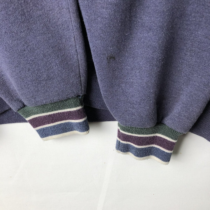 Jerzees College Sweatshirt, Made in USA, Men's XL equivalent, Vintage. polyester Purple type blue-purple Vintage Second Hand