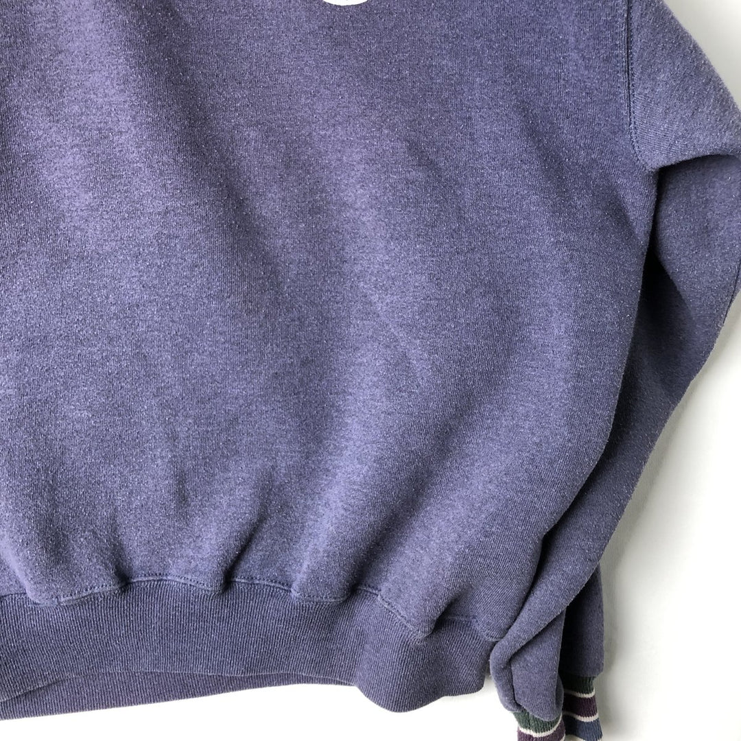 Jerzees College Sweatshirt, Made in USA, Men's XL equivalent, Vintage. polyester Purple type blue-purple Vintage Second Hand