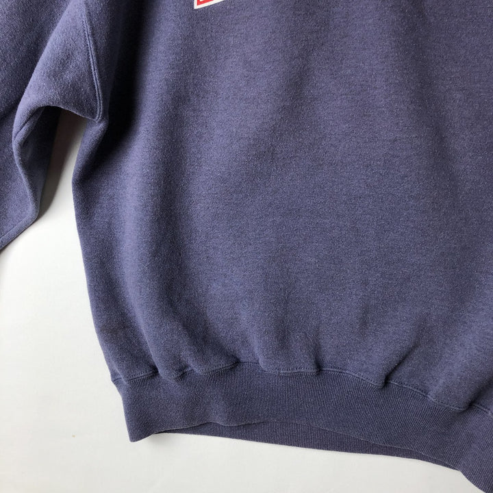 Jerzees College Sweatshirt, Made in USA, Men's XL equivalent, Vintage. polyester Purple type blue-purple Vintage Second Hand