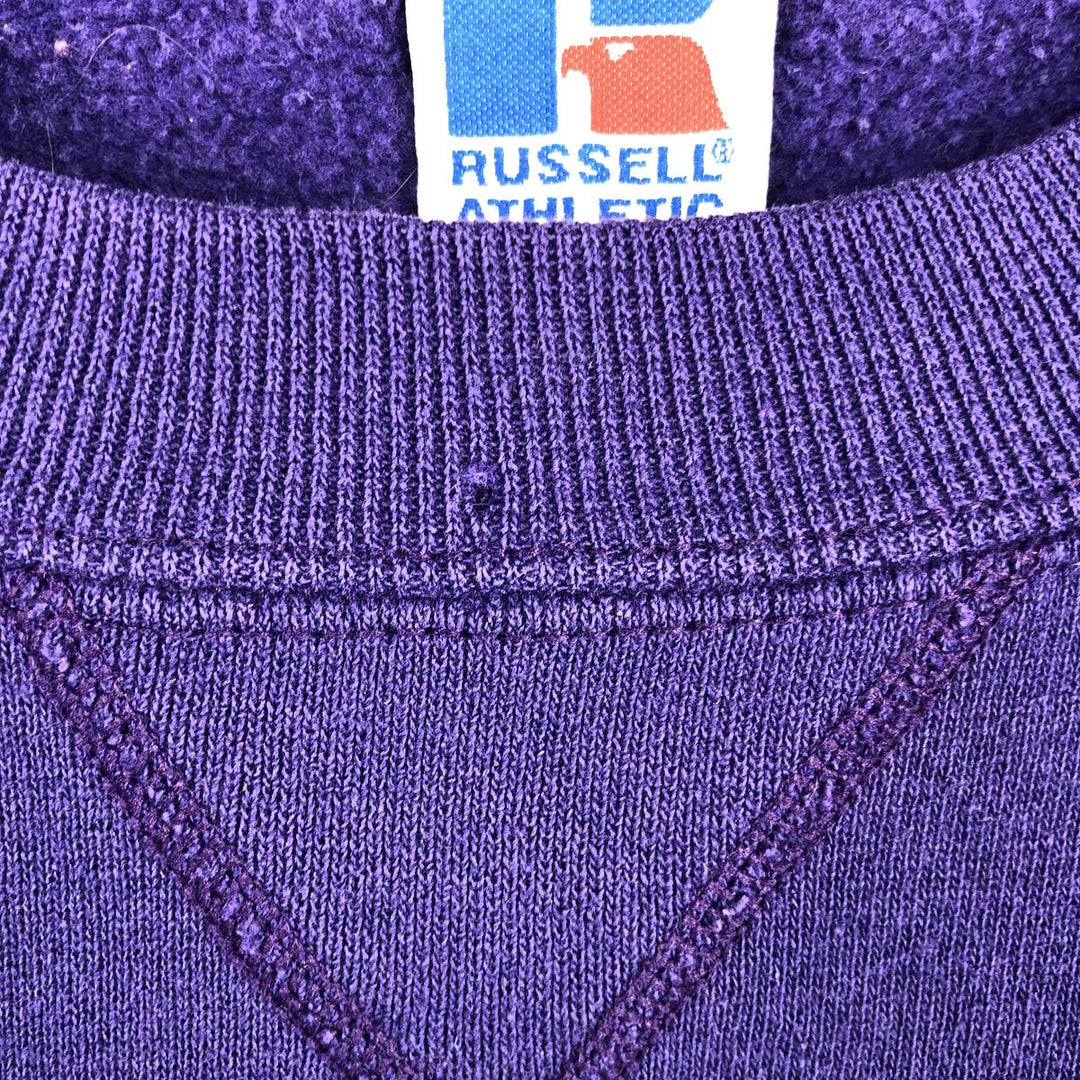 90'S Russell College Sweatshirt, Made in USA, Men's M, Vintage cotton purple type Vintage Second Hand