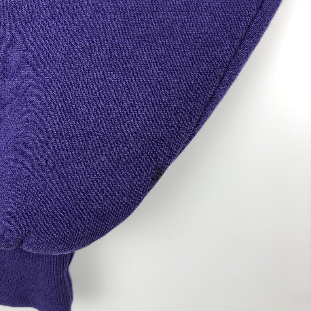 90'S Russell College Sweatshirt, Made in USA, Men's M, Vintage cotton purple type Vintage Second Hand