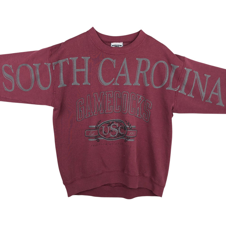 90'S Lee College Sweatshirt, Made in USA, Men's L, Vintage cotton wine-red Vintage Second Hand