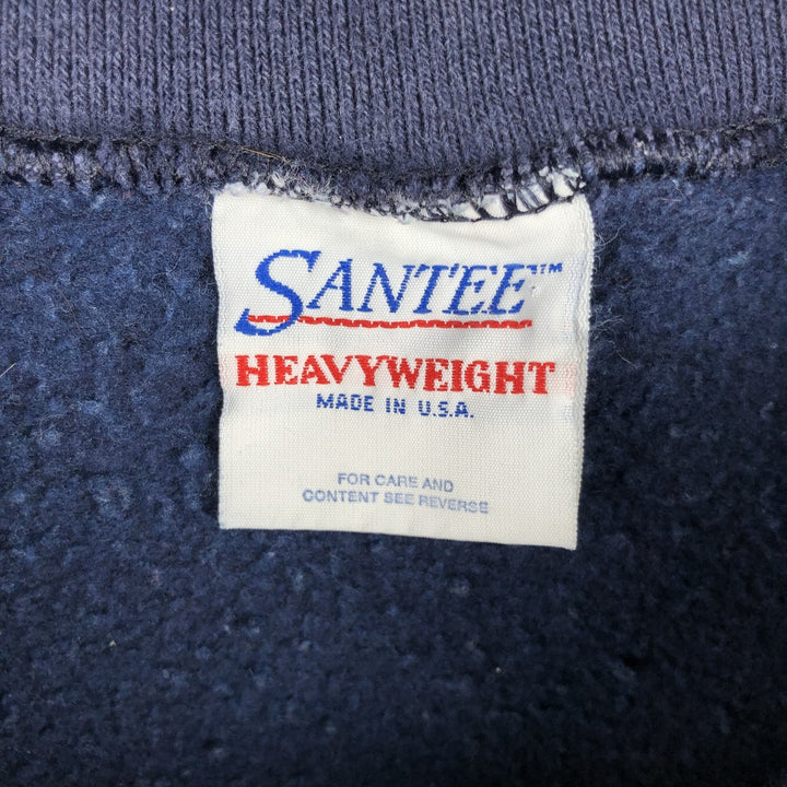 90'S Santee MICHIGAN University of Michigan College Sweatshirt, Made in USA, Men's XL equivalent, Vintage polyester navy blue type Vintage Second Hand