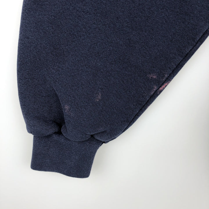 90'S Santee MICHIGAN University of Michigan College Sweatshirt, Made in USA, Men's XL equivalent, Vintage polyester navy blue type Vintage Second Hand