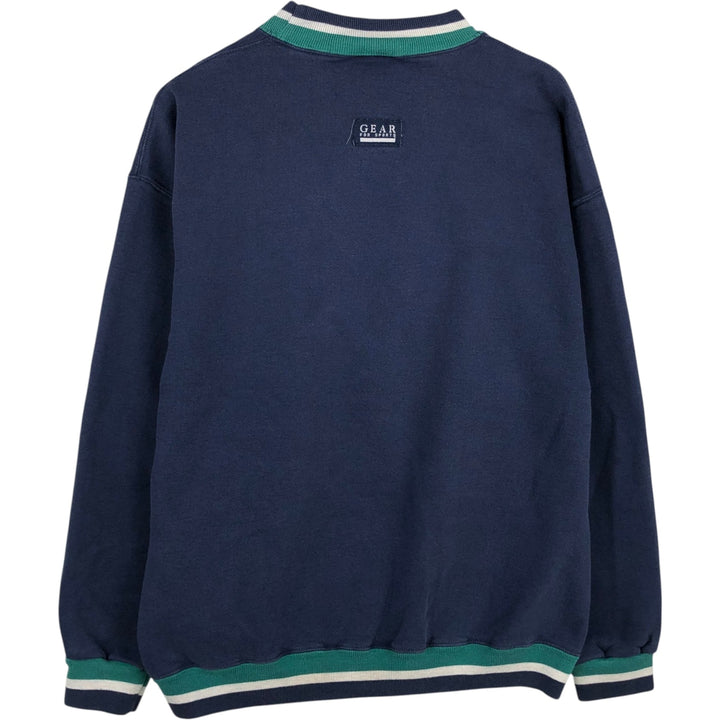 GEAR College Sweatshirt, Made in USA, Men's Size L (Equivalent), Vintage cotton navy blue type Vintage Second Hand