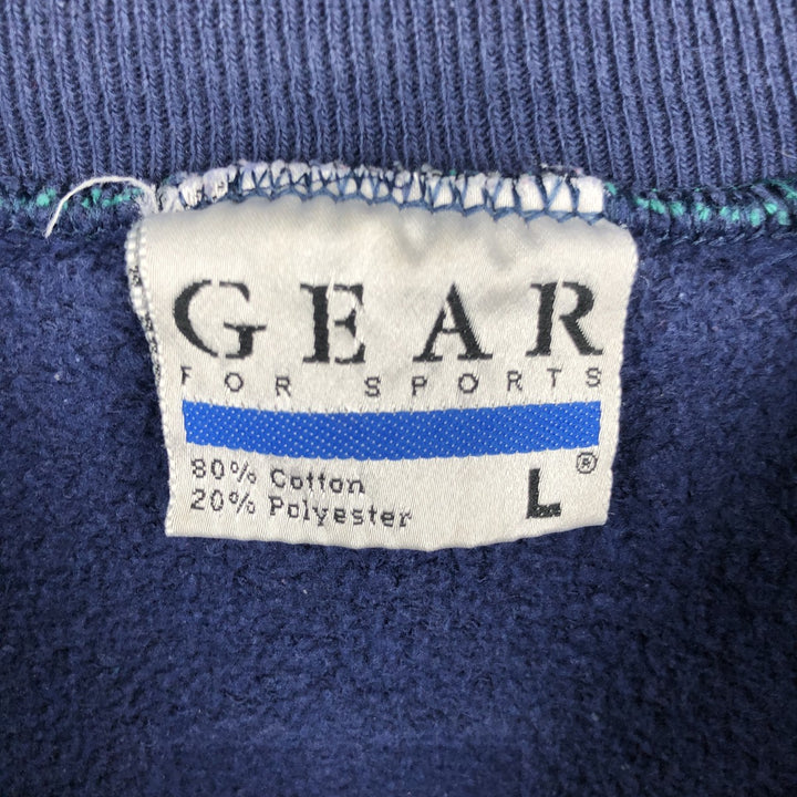 GEAR College Sweatshirt, Made in USA, Men's Size L (Equivalent), Vintage cotton navy blue type Vintage Second Hand