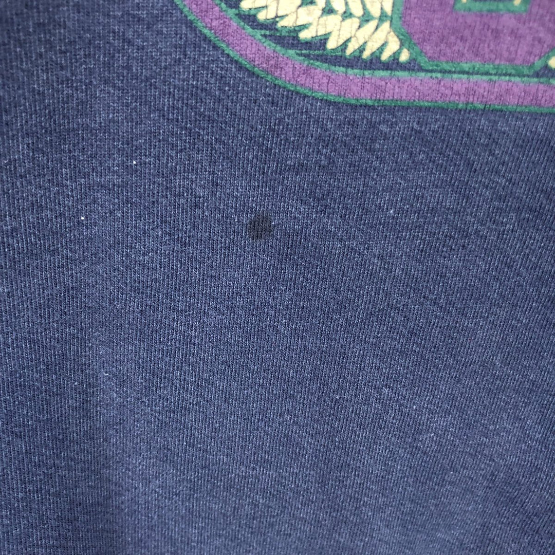 GEAR College Sweatshirt, Made in USA, Men's Size L (Equivalent), Vintage cotton navy blue type Vintage Second Hand