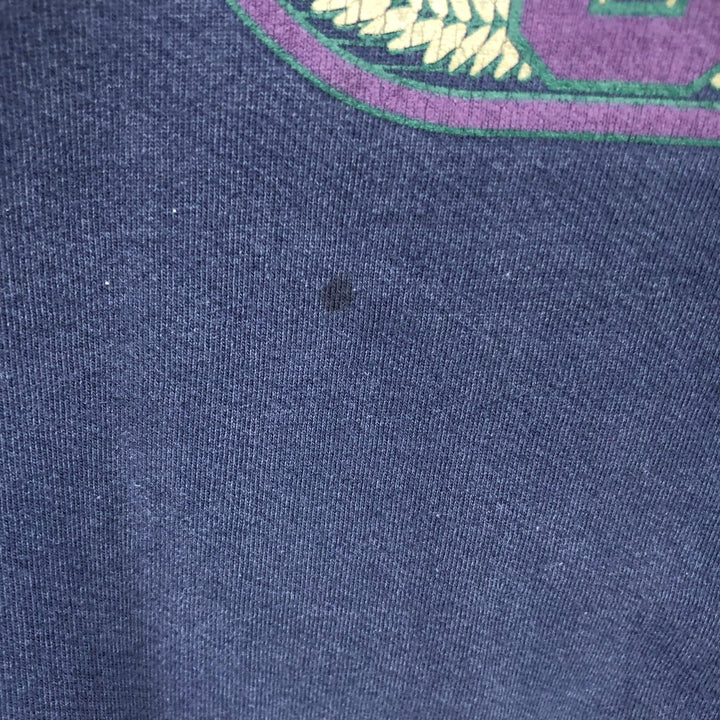 GEAR College Sweatshirt, Made in USA, Men's Size L (Equivalent), Vintage cotton navy blue type Vintage Second Hand