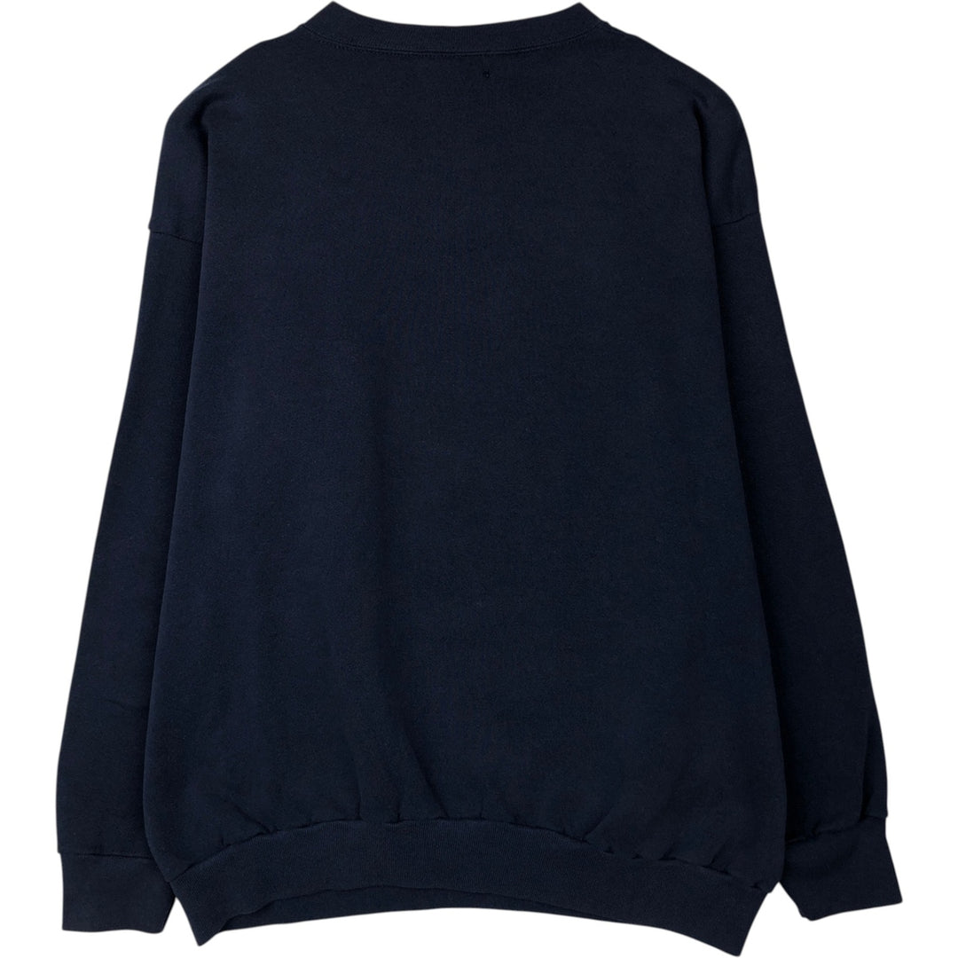 90'S TULTEX College Sweatshirt, Made in USA, Men's XXL equivalent, Vintage cotton navy blue type Vintage Second Hand