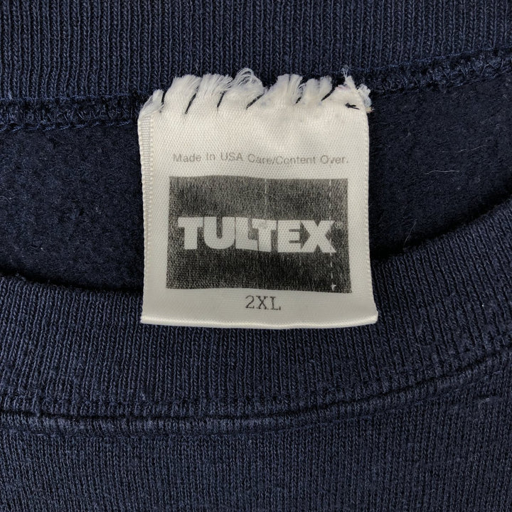 90'S TULTEX College Sweatshirt, Made in USA, Men's XXL equivalent, Vintage cotton navy blue type Vintage Second Hand