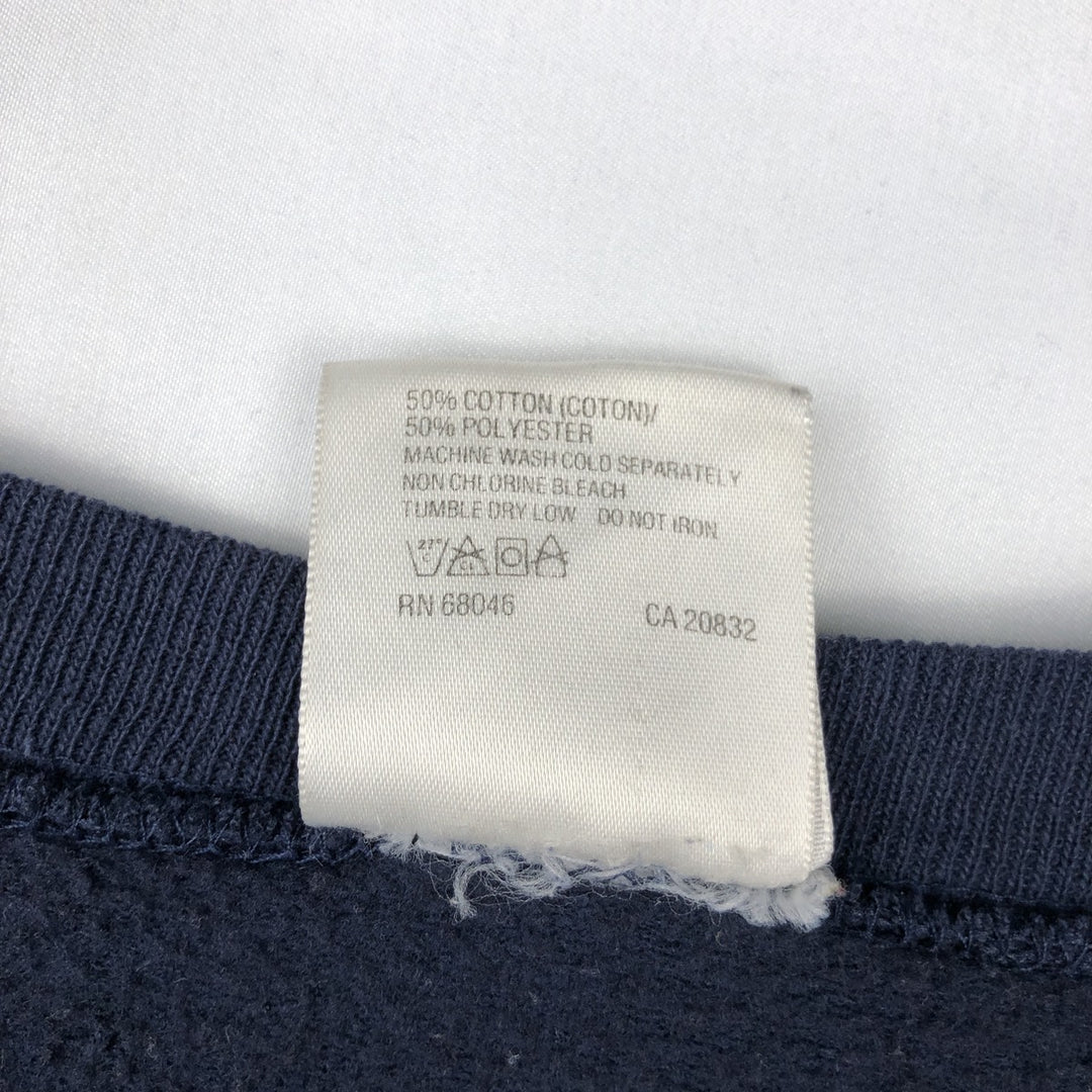 90'S TULTEX College Sweatshirt, Made in USA, Men's XXL equivalent, Vintage cotton navy blue type Vintage Second Hand