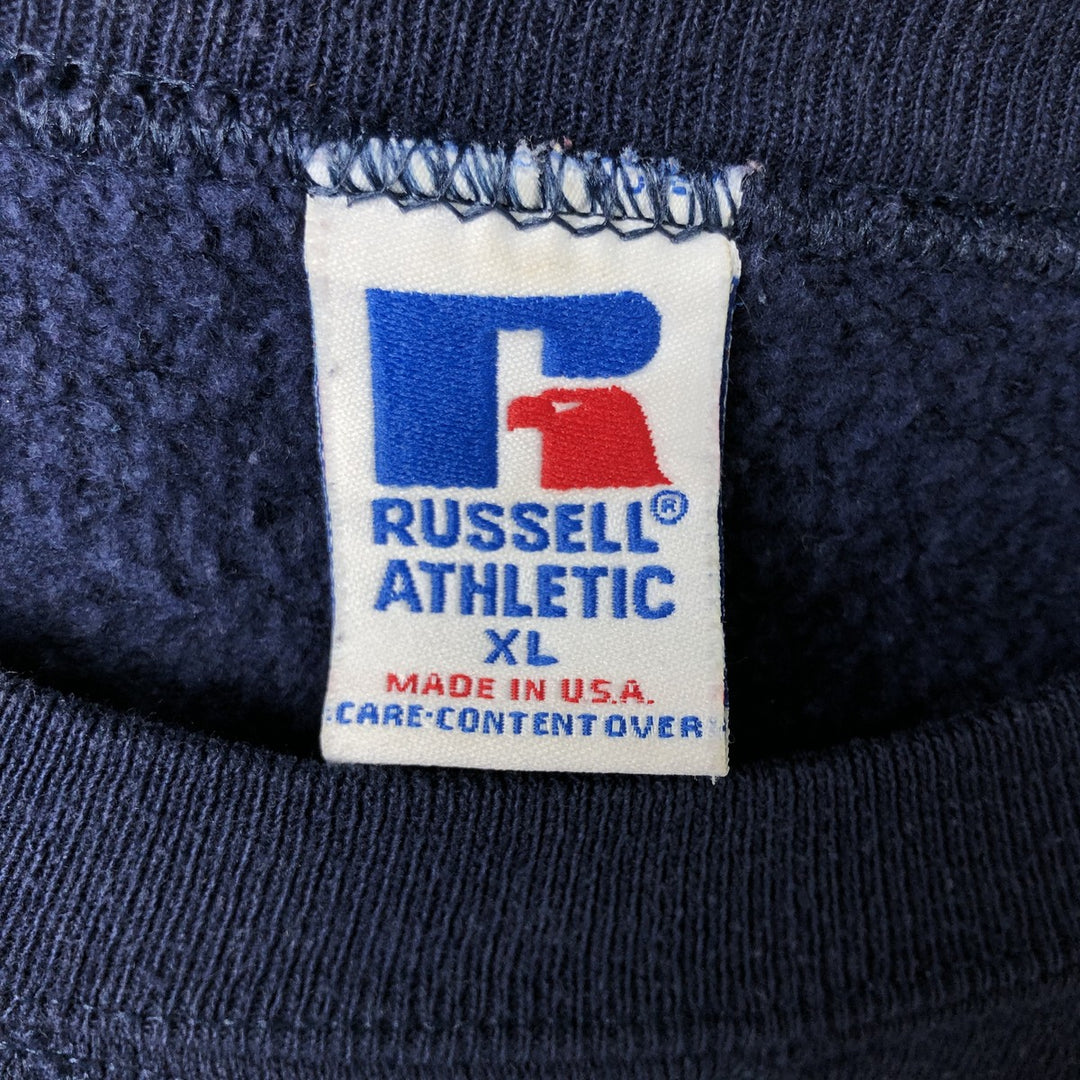 Vintage 90'S Russell ATHLETIC sweatshirt, Made in USA, Men's XL cotton navy blue type Vintage Second Hand