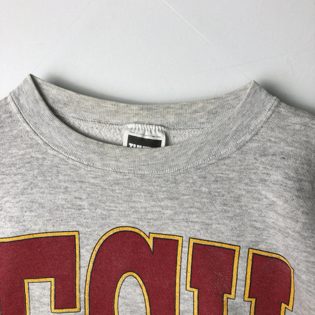 Vintage 90'S Tultex college sweatshirt, made in the USA, size L, men's cotton gray type Vintage Second Hand