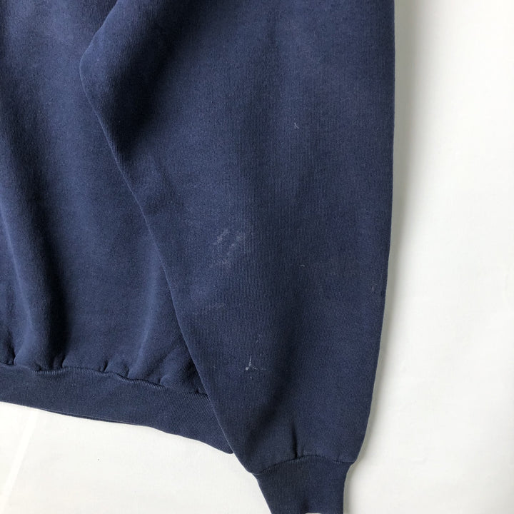 90'S Fruit of the Loom MICHIGAN University of Michigan College Sweatshirt, Made in USA, Men's XL equivalent. unclear navy blue type Vintage Second Hand