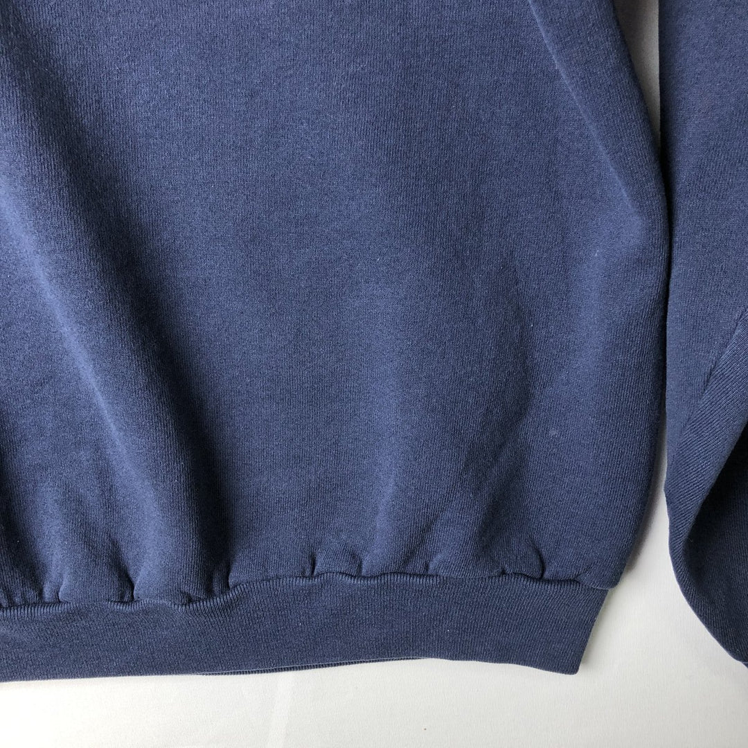 90'S Fruit of the Loom MICHIGAN University of Michigan College Sweatshirt, Made in USA, Men's XL equivalent. unclear navy blue type Vintage Second Hand