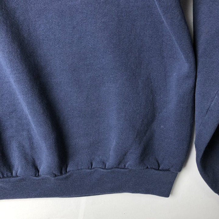 90'S Fruit of the Loom MICHIGAN University of Michigan College Sweatshirt, Made in USA, Men's XL equivalent. unclear navy blue type Vintage Second Hand