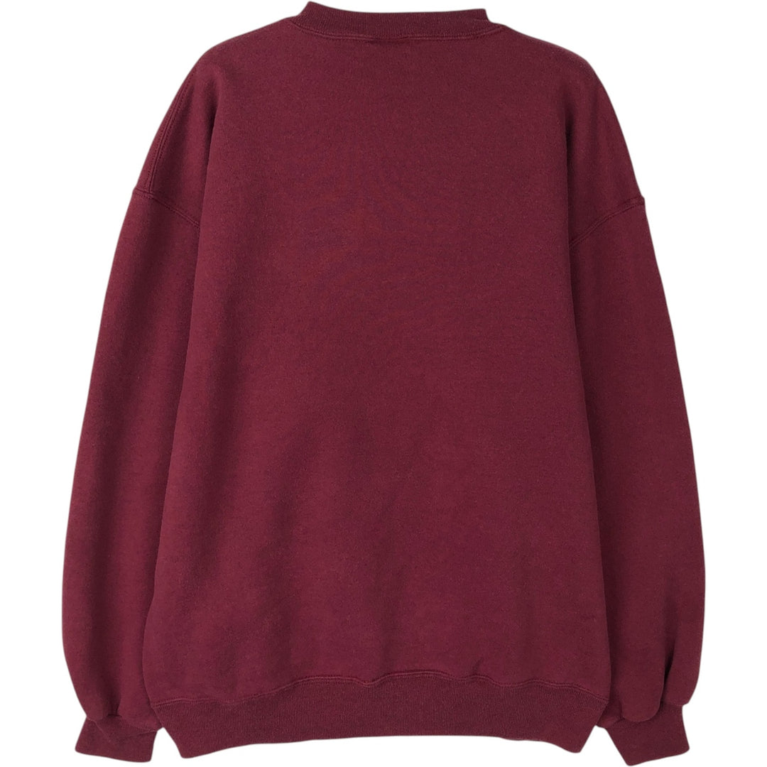 90'S Russell College Sweatshirt, Made in USA, Men's L, Vintage cotton burgundy type Vintage Second Hand