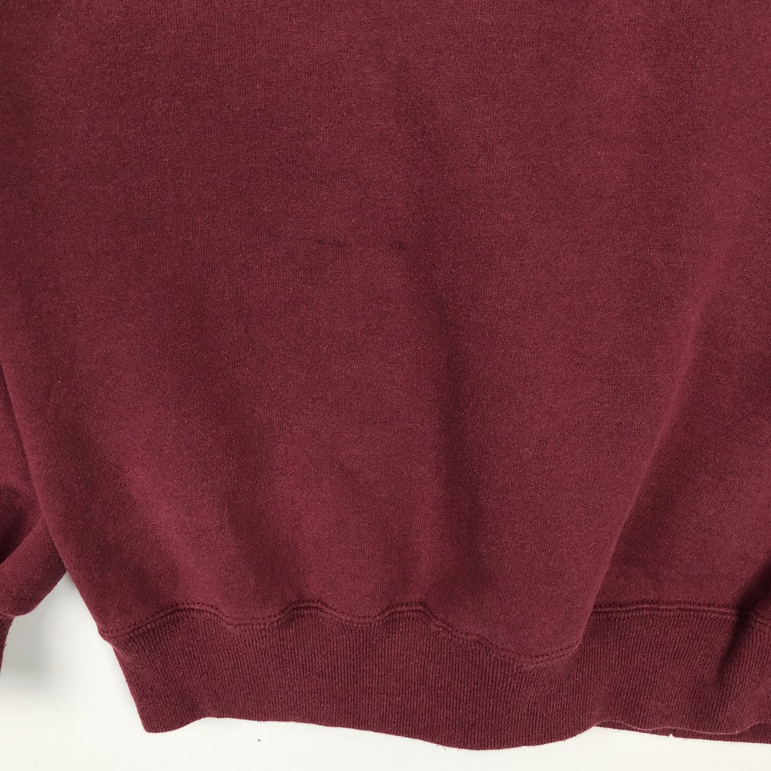 90'S Russell College Sweatshirt, Made in USA, Men's L, Vintage cotton burgundy type Vintage Second Hand