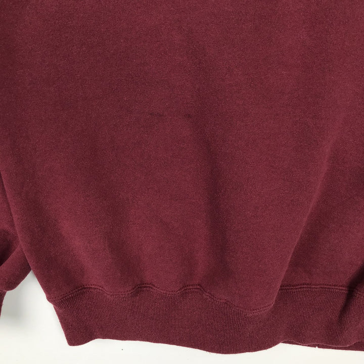 90'S Russell College Sweatshirt, Made in USA, Men's L, Vintage cotton burgundy type Vintage Second Hand