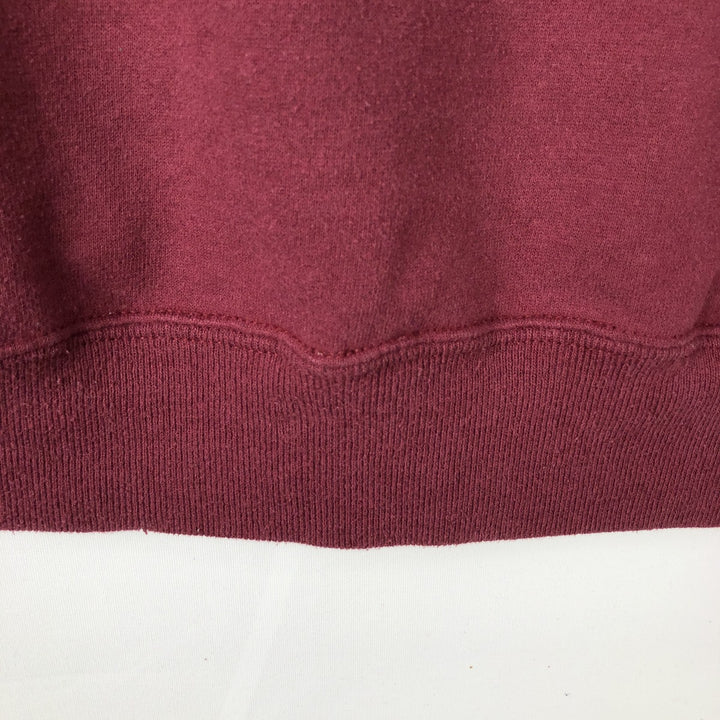 90'S Russell College Sweatshirt, Made in USA, Men's L, Vintage cotton burgundy type Vintage Second Hand