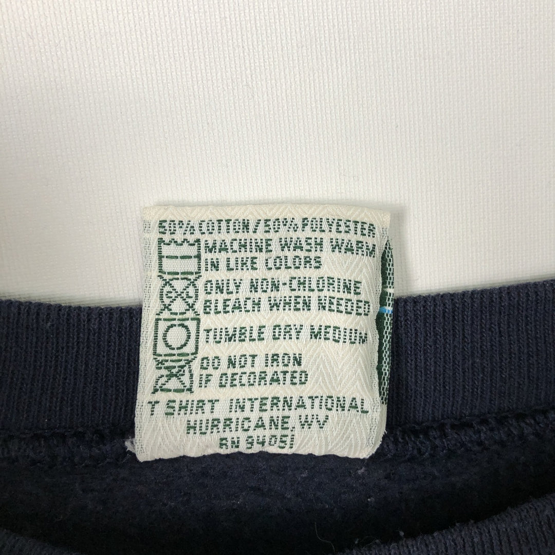 90'S Briar Creek Pennsylvania State University College Character Sweatshirt, Made in USA, Men's XL cotton navy blue type Vintage Second Hand