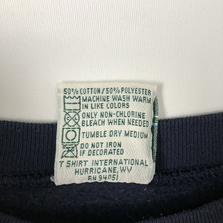 90'S Briar Creek Pennsylvania State University College Character Sweatshirt, Made in USA, Men's XL cotton navy blue type Vintage Second Hand