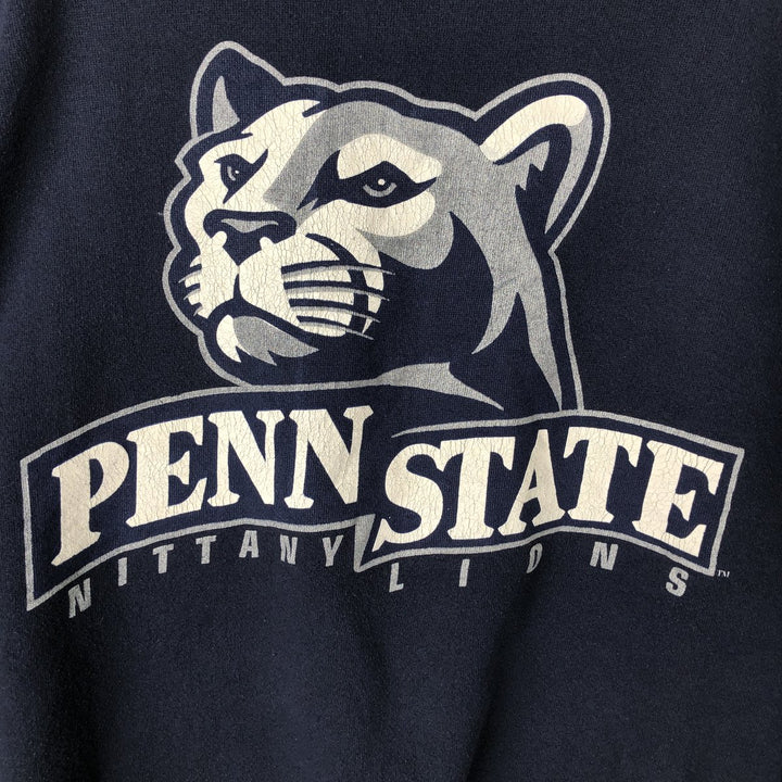 90'S Briar Creek Pennsylvania State University College Character Sweatshirt, Made in USA, Men's XL cotton navy blue type Vintage Second Hand