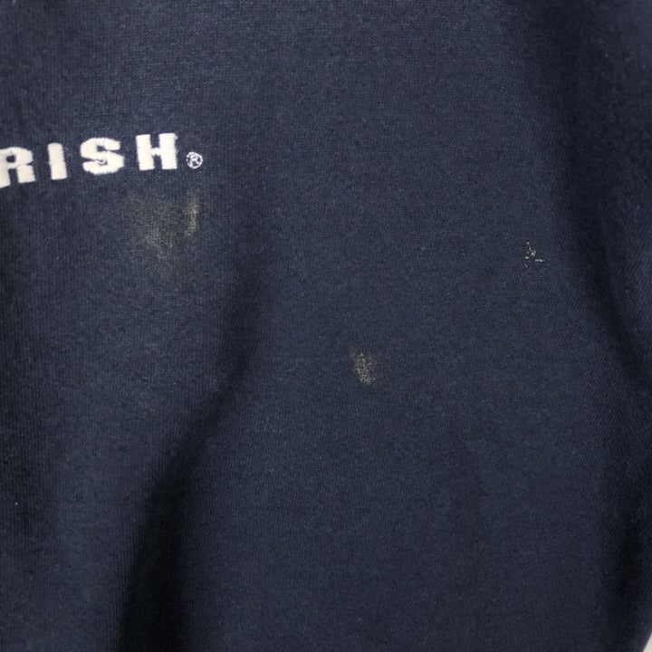 90'S NUTMEG Notre Dame University College Sweatshirt, Made in USA, Men's XL equivalent, Vintage cotton navy blue type Vintage Second Hand