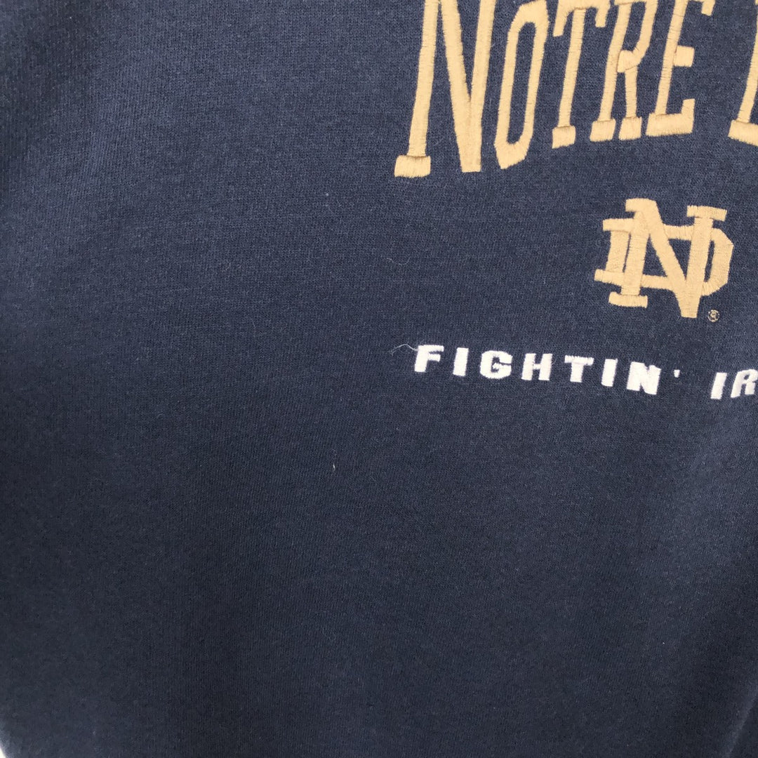 90'S NUTMEG Notre Dame University College Sweatshirt, Made in USA, Men's XL equivalent, Vintage cotton navy blue type Vintage Second Hand