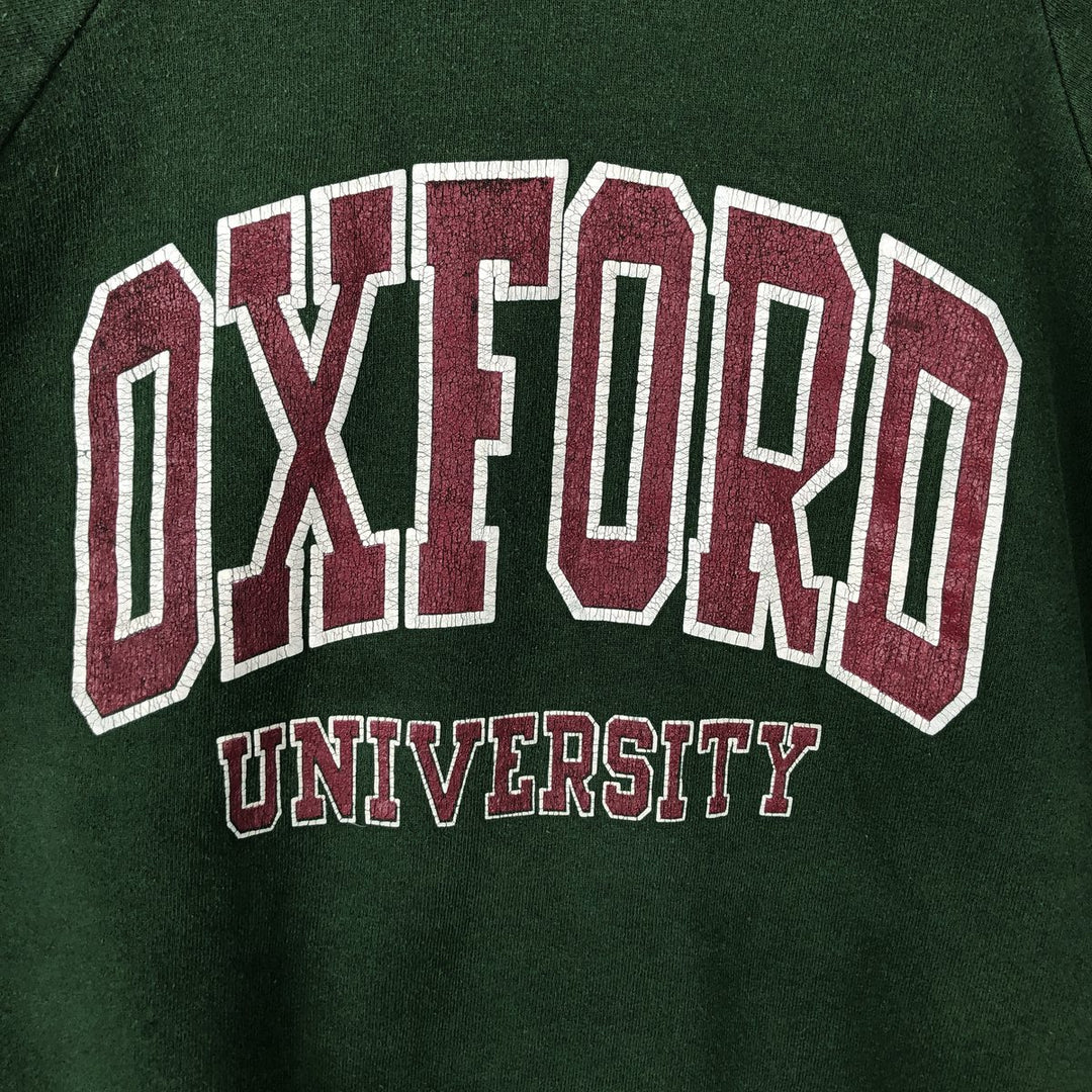90'S Screen Stars Oxford University College Sweatshirt, Men's Size L (approx.), Vintage unclear green type Vintage Second Hand