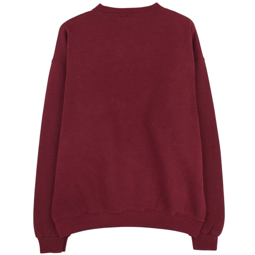 90'S PLUMA SANTEE College Sweatshirt, Made in USA, Men's Size L (Equivalent), Vintage polyester bordeaux Vintage Second Hand