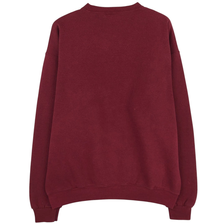 90'S PLUMA SANTEE College Sweatshirt, Made in USA, Men's Size L (Equivalent), Vintage polyester bordeaux Vintage Second Hand