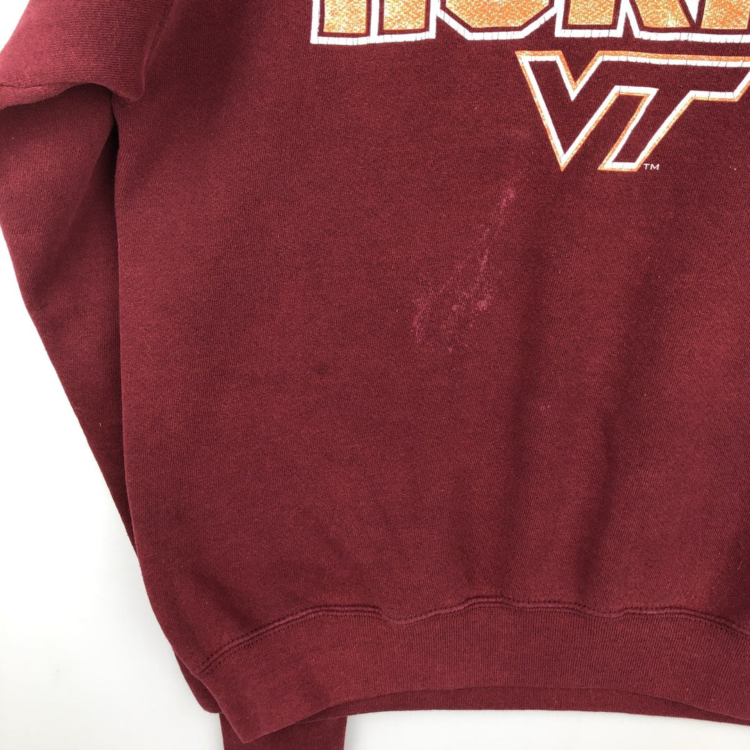 90'S PLUMA SANTEE College Sweatshirt, Made in USA, Men's Size L (Equivalent), Vintage polyester bordeaux Vintage Second Hand