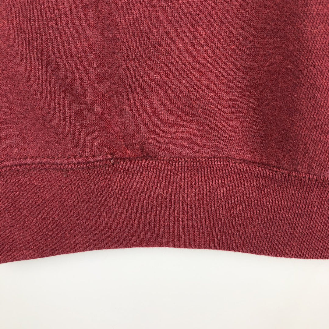 90'S PLUMA SANTEE College Sweatshirt, Made in USA, Men's Size L (Equivalent), Vintage polyester bordeaux Vintage Second Hand