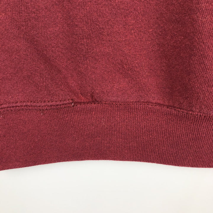 90'S PLUMA SANTEE College Sweatshirt, Made in USA, Men's Size L (Equivalent), Vintage polyester bordeaux Vintage Second Hand