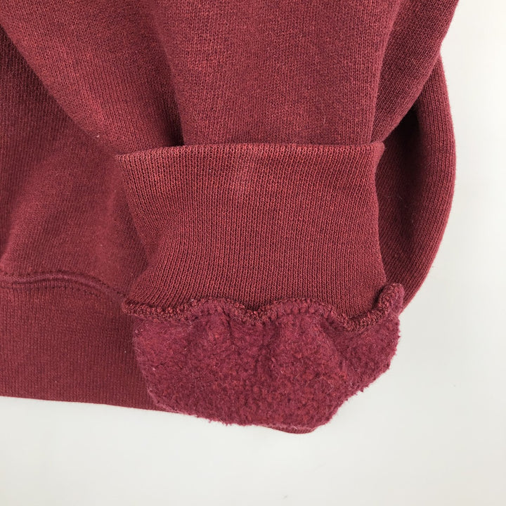 90'S PLUMA SANTEE College Sweatshirt, Made in USA, Men's Size L (Equivalent), Vintage polyester bordeaux Vintage Second Hand