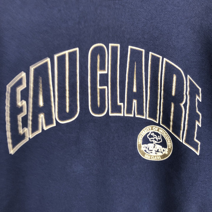 90'S Genus Wisconsin University of Wisconsin College Sweatshirt, Made in USA, Men's XL equivalent, Vintage cotton navy blue type Vintage Second Hand