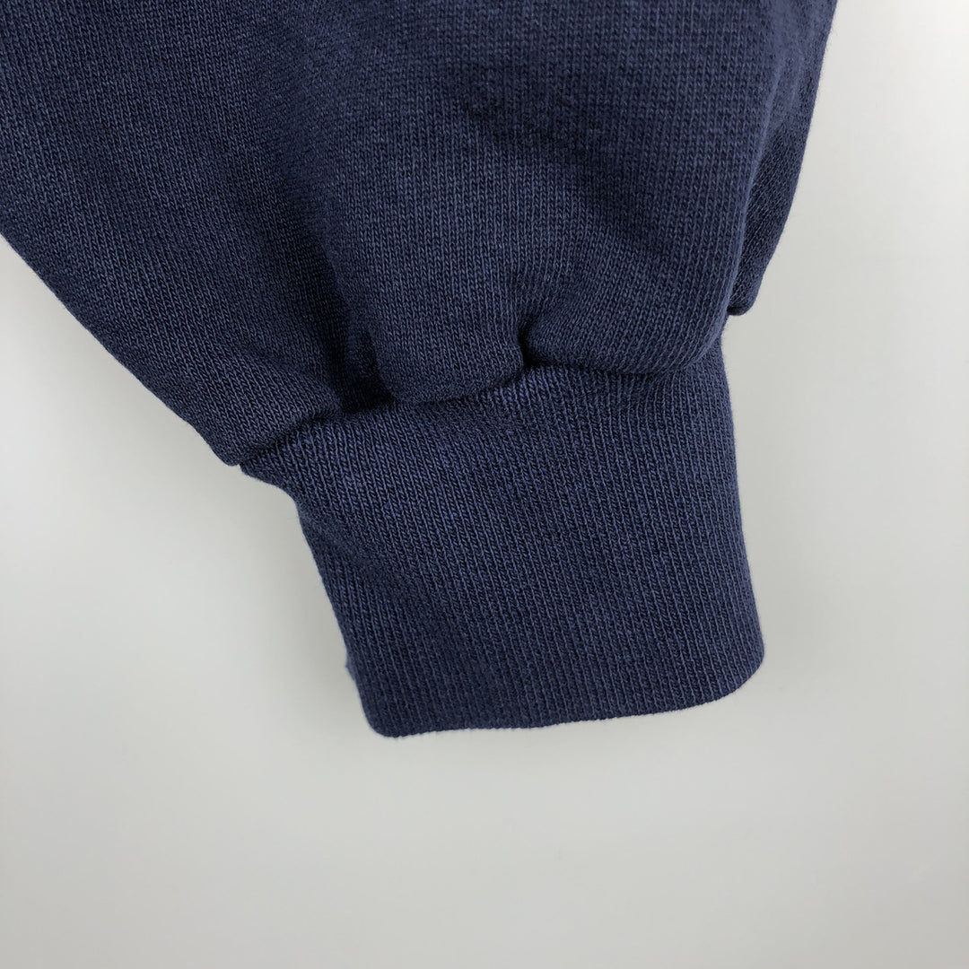 90'S Genus Wisconsin University of Wisconsin College Sweatshirt, Made in USA, Men's XL equivalent, Vintage cotton navy blue type Vintage Second Hand