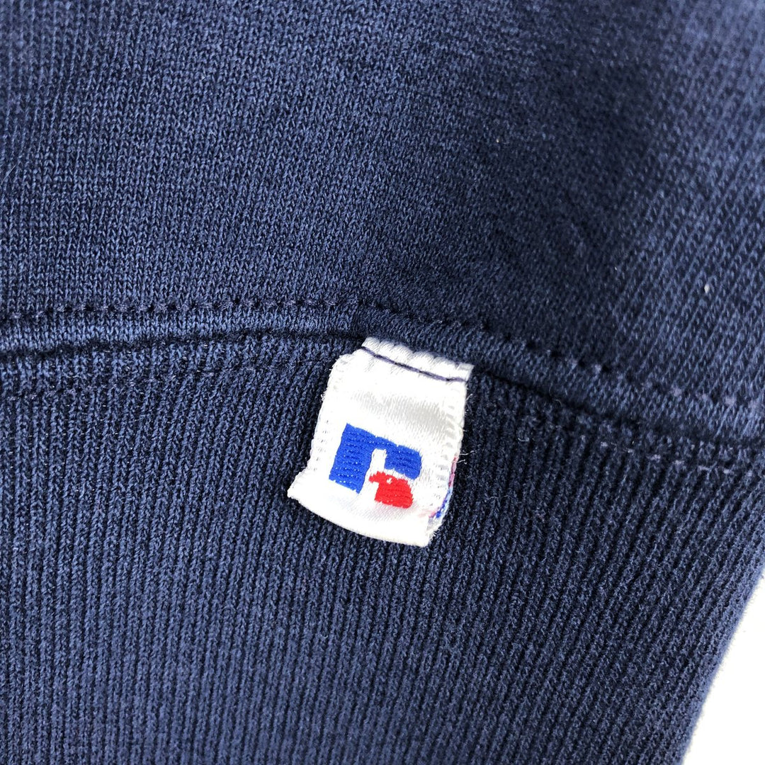 90'S Russell Athletic College Character Sweatshirt, Made in USA, Men's XL equivalent, Vintage cotton navy blue type Vintage Second Hand